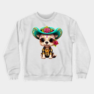 Dia de los Muertos Dog #5 Crewneck Sweatshirt